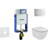 GEBERIT - Kombifix Modul na závesné WC s tlačidlom Sigma01, lesklý chróm + Ideal Standard Tesi - WC a doska, Aquablade, SoftClose 110.302.00.5 NU2