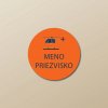 Nažehľovacie menovky na oblečenie (Kopírovat) - 1ks, Kruh 2,3 × 2,3 cm, Helikoptér, Oranžová
