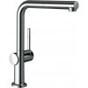 Hansgrohe Talis M54 - Páková kuchynská batéria 270, vyťahovateľný výtok, 1jet, chróm 72808000