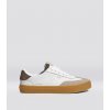 TOCA Gum White Premium Leather Plaza Taupe Suede Dark Khaki Sneaker