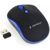 Gembird MUSW-4B-03-B/Cestovná/Optická/1 600 DPI/Bezdrôtová USB/Čierna-modrá MUSW-4B-03-B