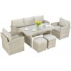 Focus Garden Focus BORNEO+PUFY 5+1 záhradná sedacia súprava, béžová 003250, NOVINKA