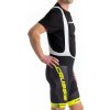 Crussis Cyklistické kraťasy s trakmi CRUSSIS, čierna / žltá