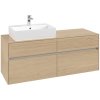 VILLEROY & BOCH Collaro závesná skrinka pod umývadlo na dosku (umývadlo vľavo), 4 zásuvky, 1400 x 500 x 548 mm, Nordic Oak, C13200VJ