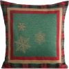 EUROFIRANY VIANOČNÁ GOBELÍNOVÁ DEKORAČNÁ OBLIEČKA NA VANKÚŠ STAR 45X45 CM VZOROVANÁ