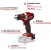 Einhell Akumulátorový vrtací šroubovák 18 V Power X-Change TE-CD 18/40 Li Solo