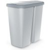 Prosperplast COMPACTA Q DUO popolavý so svetlo šedým vekom 45 l