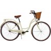 Jasmine B203-yellow dámsky mestský bicykel s košíkom 28