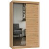 Šatníková skriňa IGA 120 sa zrkadlom a ozdobnú lištou Dub artisan