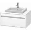 Duravit Ketho skrinka 80x55x42.6 cm závesná kúpeľňová skrinka pod umývadlo biela KT679401818