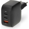 NEDIS síťová nabíječka/ 70 W/ PD 3.0/ rychlé nabíjení/ 1.5 / 2.25 / 2.5 / 3.0 / 3.5 A/ USB-A/ 2x USB-C/ černá WGCHA70WBK