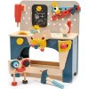 Tender Leaf Toys drevená dielňa s robotom Table top Tool Bench s náradím a stavebnicou TL8562