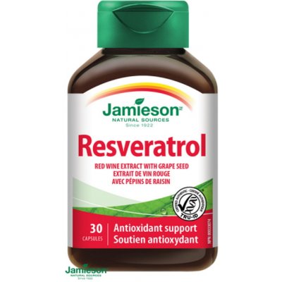 JAMIESON Resveratrol 50 mg extrakt z červeného vína 30 kapsúl