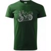 Športová motorka - Tričko extra veľké (5-8XL) - 5XL ( Fľaškovozelená )
