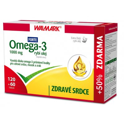 Walmark Omega 3 rybí olej Forte 180 tabliet