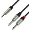Adam Hall Cables K4 YWPP 0150 - Audiokabel REAN 3,5 mm Klinke stereo auf 2 x 6,3