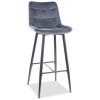 Signal Barová stolička CHIC VELVET H-1 čierny mat/čierna bluvel 19 čalúnené 45 cm x 109 cm x 37 cm