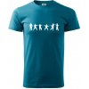 Karate postavy - Klasické pánske tričko vyššej gramáže - 2XL ( Tmavý tyrkys )