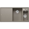 Blanco Axia III 6 - Silgranitový drez, 100x51 cm, s ovládaním odtoku a s príslušenstvom, tartufo 523469