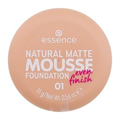 Essence Natural Matte Mousse pěnový make-up pro matný vzhled 16 g odstín 01