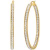 Silvego Kruhové pozlátené náušnice Cruela z chirurgickej ocele a Brilliance Zirconia - 50 mm KMM100404EGP