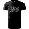 Športová motorka - Tričko extra veľké (5-8XL) - 5XL ( Čierna )