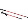Nordic walking vychádzkové palice antishock, červená