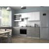 Kuchynská linka PAMELA 240x180 - Biela + betón