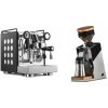 Rocket Espresso Appartamento, black/white + Eureka Mignon Single Dose PRO, Chrome & Oak