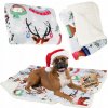 Hrubá VIANOČNÁ DEKA pre PSA s barančekom PELECH 150x100cm
