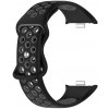 Silikónový perforovaný remienok pre Xiaomi Redmi Watch 4 a 5 a Smart Band 8 Pro a 9 Pro Farebný variant: čierna so šedou