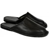 Pánske luxusné kožené čierne papuče OTO