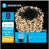 Aigostar LED Solárna vianočná reťaz 100xLED 8 funkcií 12m IP65 teplá biela AI0423