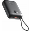Swissten Voltbox 35W 30000 mAh s integrovanými káblami USB-C a Lightning čierna