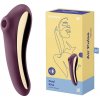 Stimulátor klitorisu s vibrátorom Dual Kiss Wine Red Satisfyer