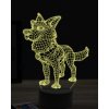 Beling 3D lampa, vtipný nemecký ovčiak ,7 farebná OR18