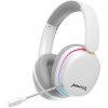 Marvo MONKA ECHO RS, slúchadlá s mikrofónom, biela, podsvietená, Tri-mode HG9070W