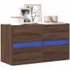 VidaXL Nástenná TV skrinka s LED, hnedý dub, 80x31x45 cm