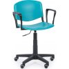 Pracovná stolička ISO s podpierkami rúk, otočná, zelená
