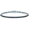 Tenisový náramok Luminy 3,0 mm: biele zlato, čierne diamanty - SAV-B-TENIS-19CM-30SZ-20K-585-CZD-B SAVICKI
