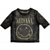 Nirvana Tričko Yellow Happy Face Ladies Black M