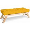 Marior HOME ALLEGRO Bench (lavice z buku) 140x50x43 cm yellow natural (lněný olej)