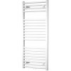 MEREO - Vykurovací rebrík, oblý, 450x1690 mm, biely, stredové pripojenie MT33S