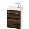 Dreja Skrinka pod umývadlo HOST SZD 40 - N01 Biela lesk / Úchytka T02 / D06 Orech / Pravé