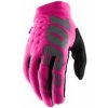 100% dámske rukavice Brisker NEON PINK/BLACK 100% 11016-263