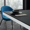 Luxusný rozkladací jedálenský stôl XENON LUX LESK čierny vrch /čierno biela noha čierna MAT /bielo čierna/čierna MAT