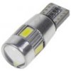 LED autožiarovka 12V / T10 / W5W - biela 6xSMD CanBus (2ks)