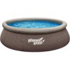 Planet Pool Bazén s nafukovacím prstencom QUICK ratan 3,66 x 0,91 m