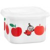 Muurla Dóza s vrchnákom Moomin Joyful Apples 0,67l, smalt / bielo-červená
