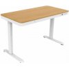 Delso Výškovo nastaviteľný stôl WORKSTATION dub / biela